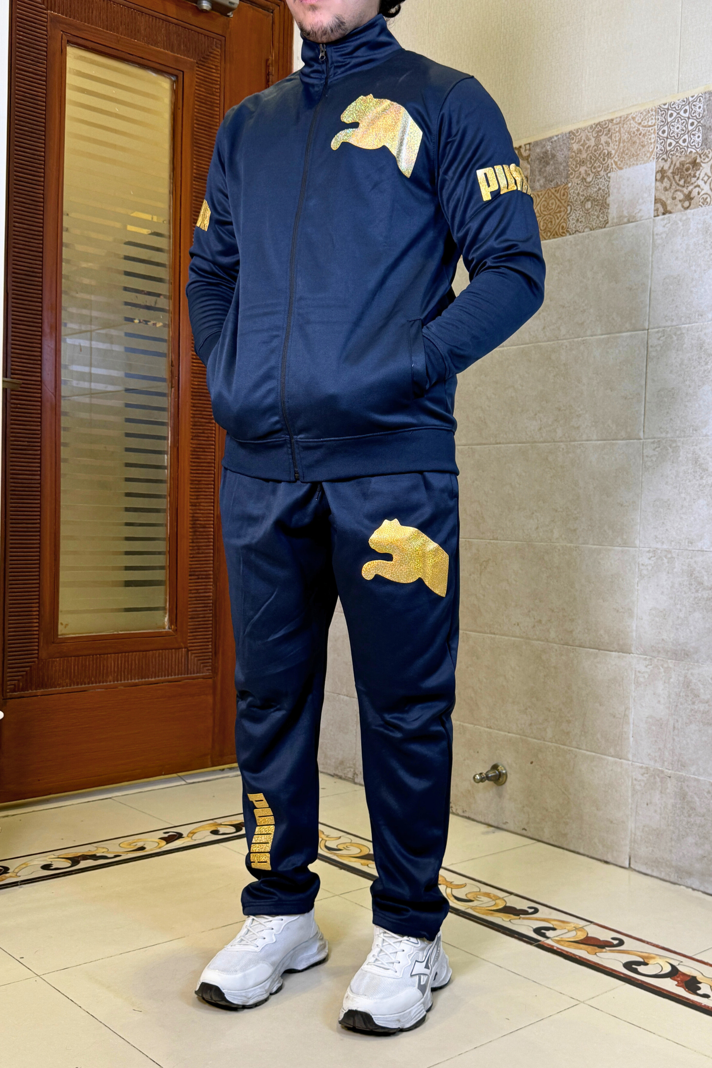 PUMAA Fashion Tracksuit For Men-Dark Navy-LOC#0T15