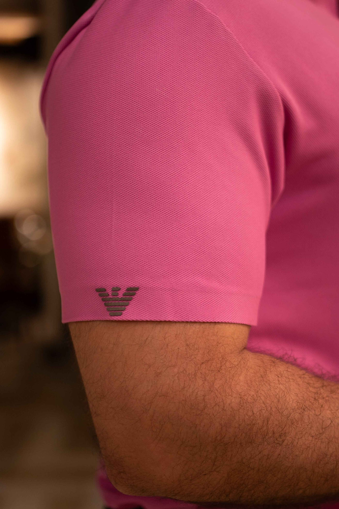 ITALIAN Textured Stitch-less POLO Shirt LVPS-07 PINK