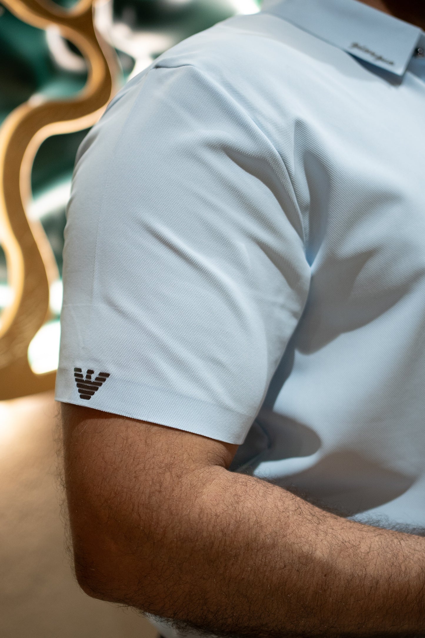 ITALIAN Textured Stitch-less POLO Shirt LVPS-04 LIGHT SKY BLUE
