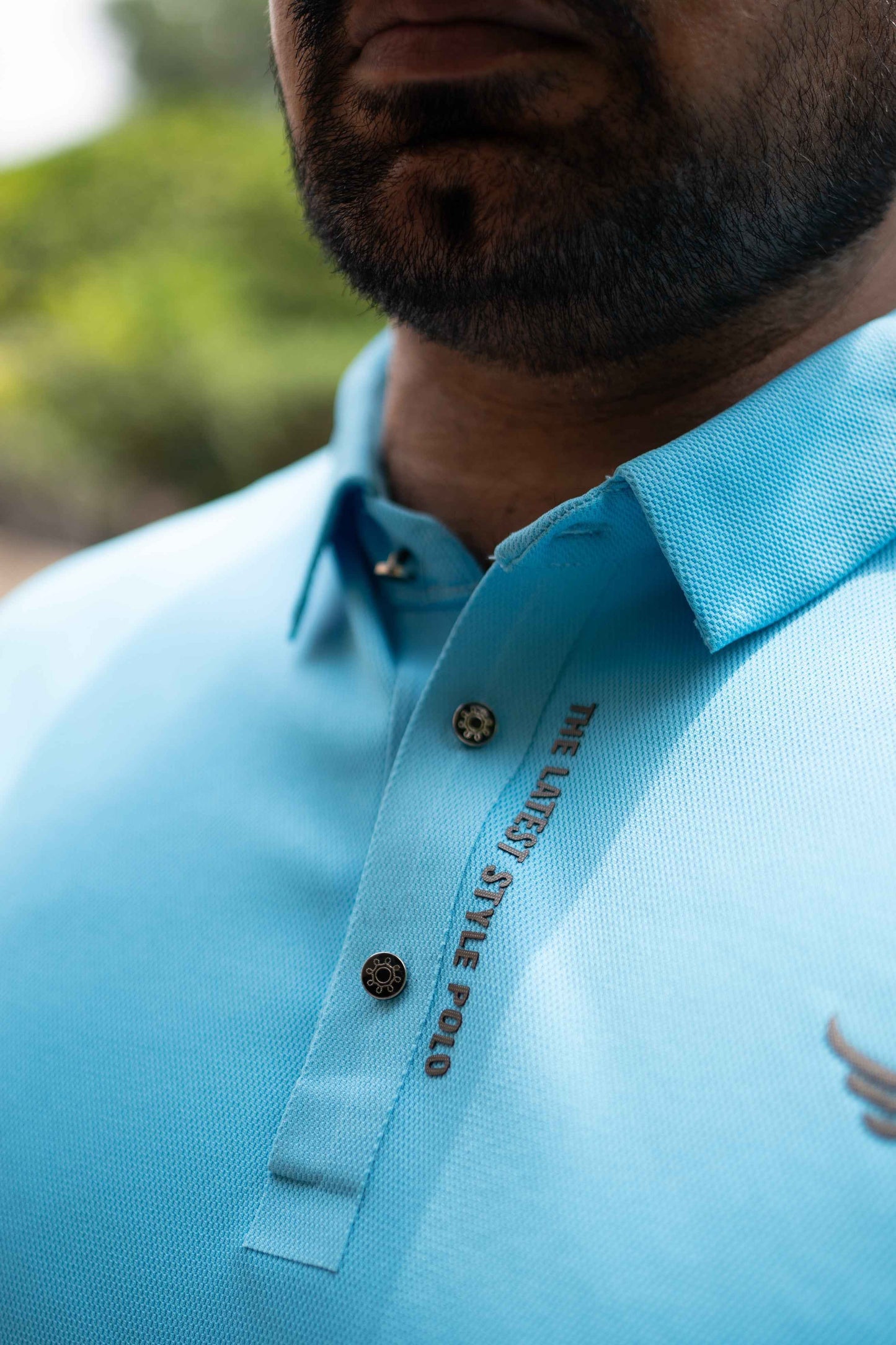 ITALIAN Textured Stitch-less POLO Shirt LVPS-DARK SKY