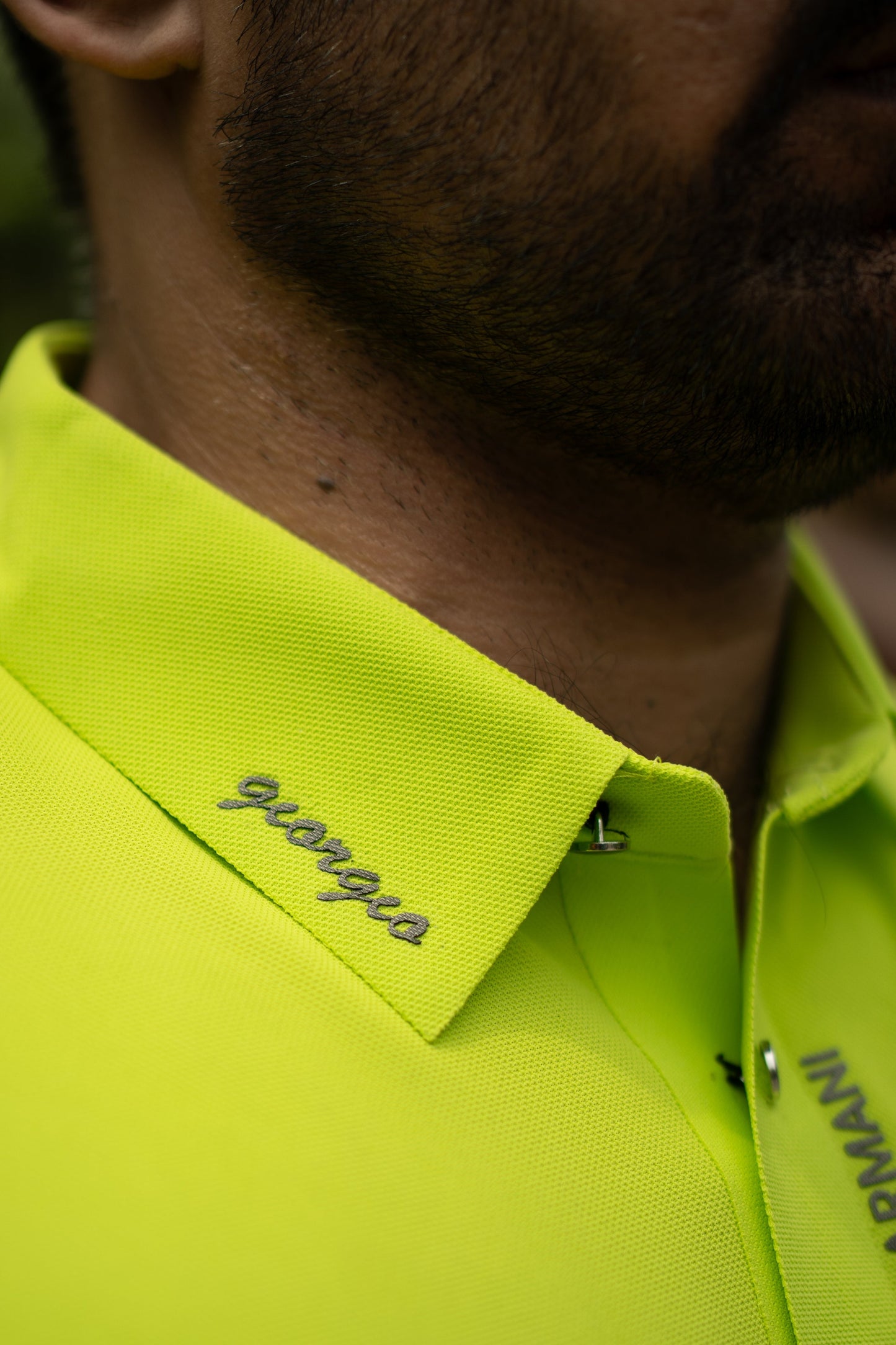 ITALIAN Textured Stitch-less POLO Shirt LVPS-14 FLUORESCENT GREEN