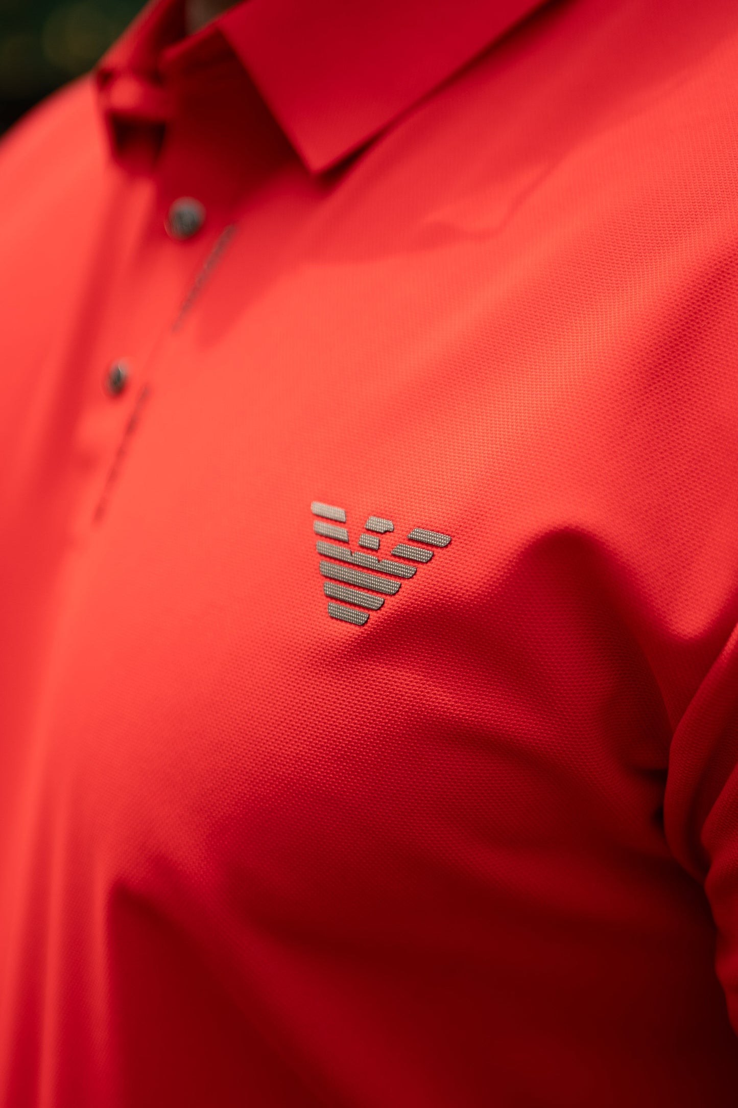 ITALIAN Textured Stitch-less POLO Shirt LVPS-05 ACTIVE RED