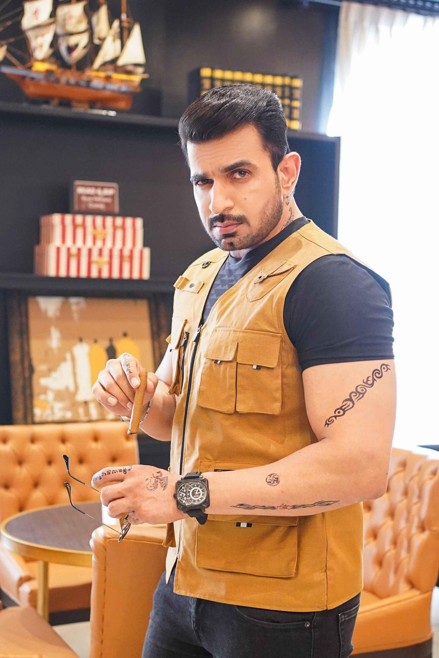 Premium Twill Cotton jeans Sidu Four Pocket Jacket Mustard SDJkt-08