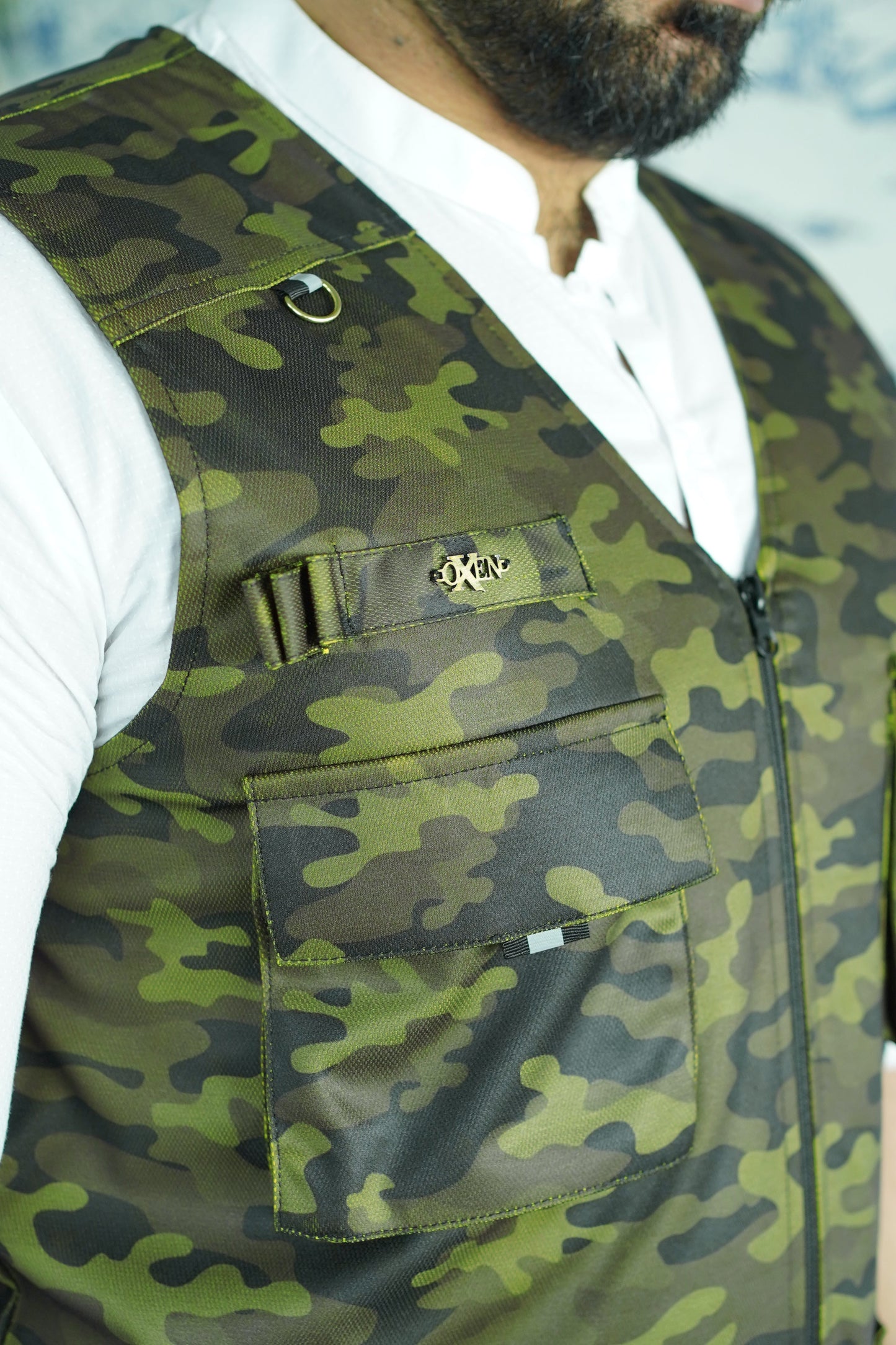 Premium Italian Textured fabrics Army Green Camouflage Sidu Four Pocket Jacket SDJkt-21