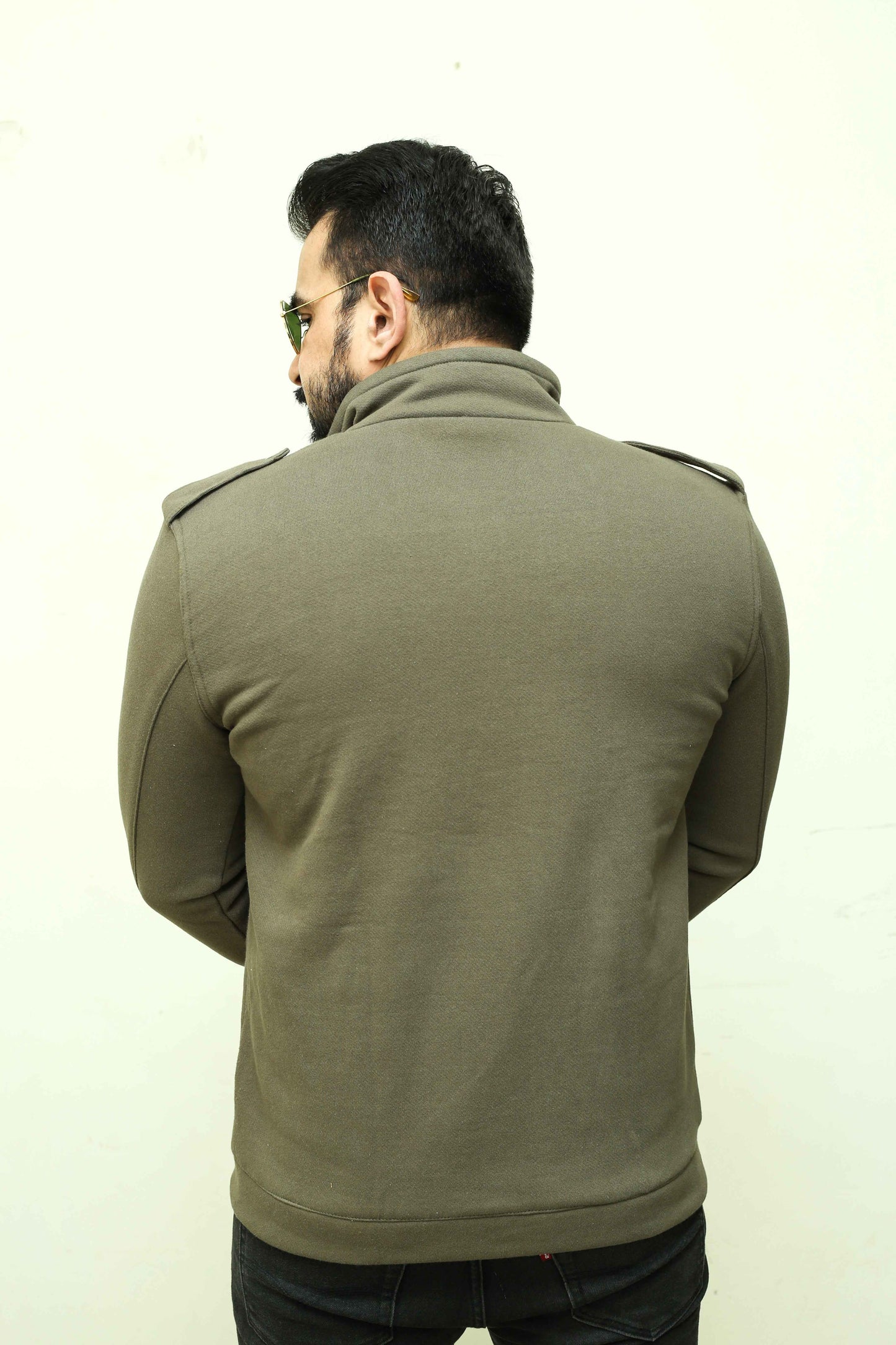 Premium Four Pocket Full Sleeve Green Jacket # 08