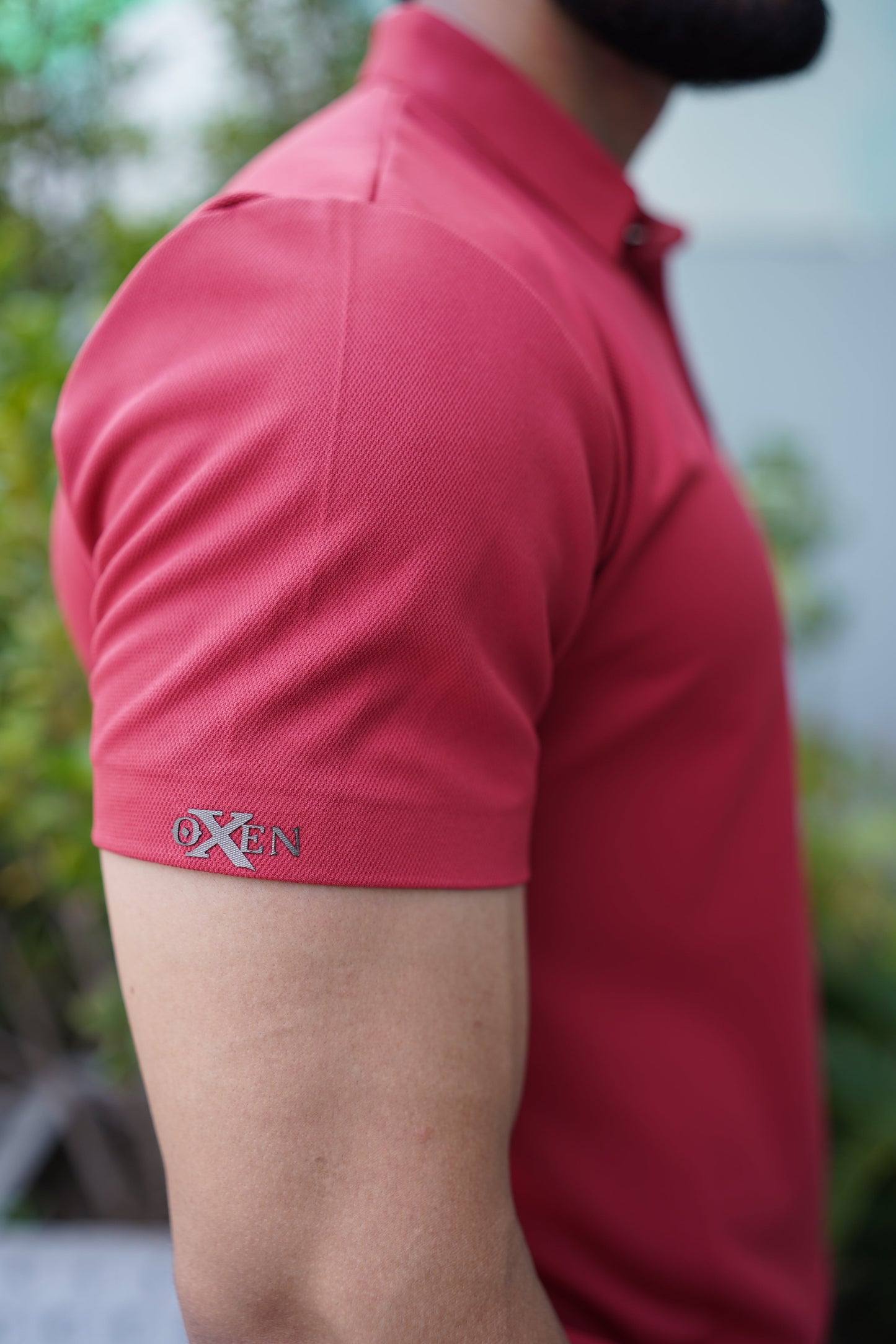 Italian textured seam less Polo Shirts OXT # 11 Rust