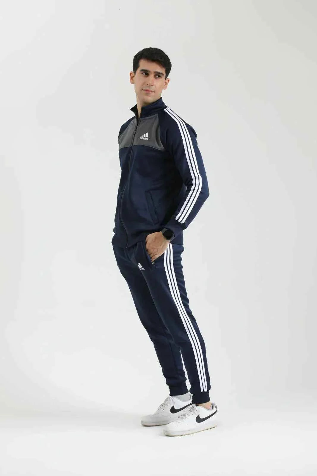 ADIDS UNISEX TRACKSUIT Blue 3 tapes TO7