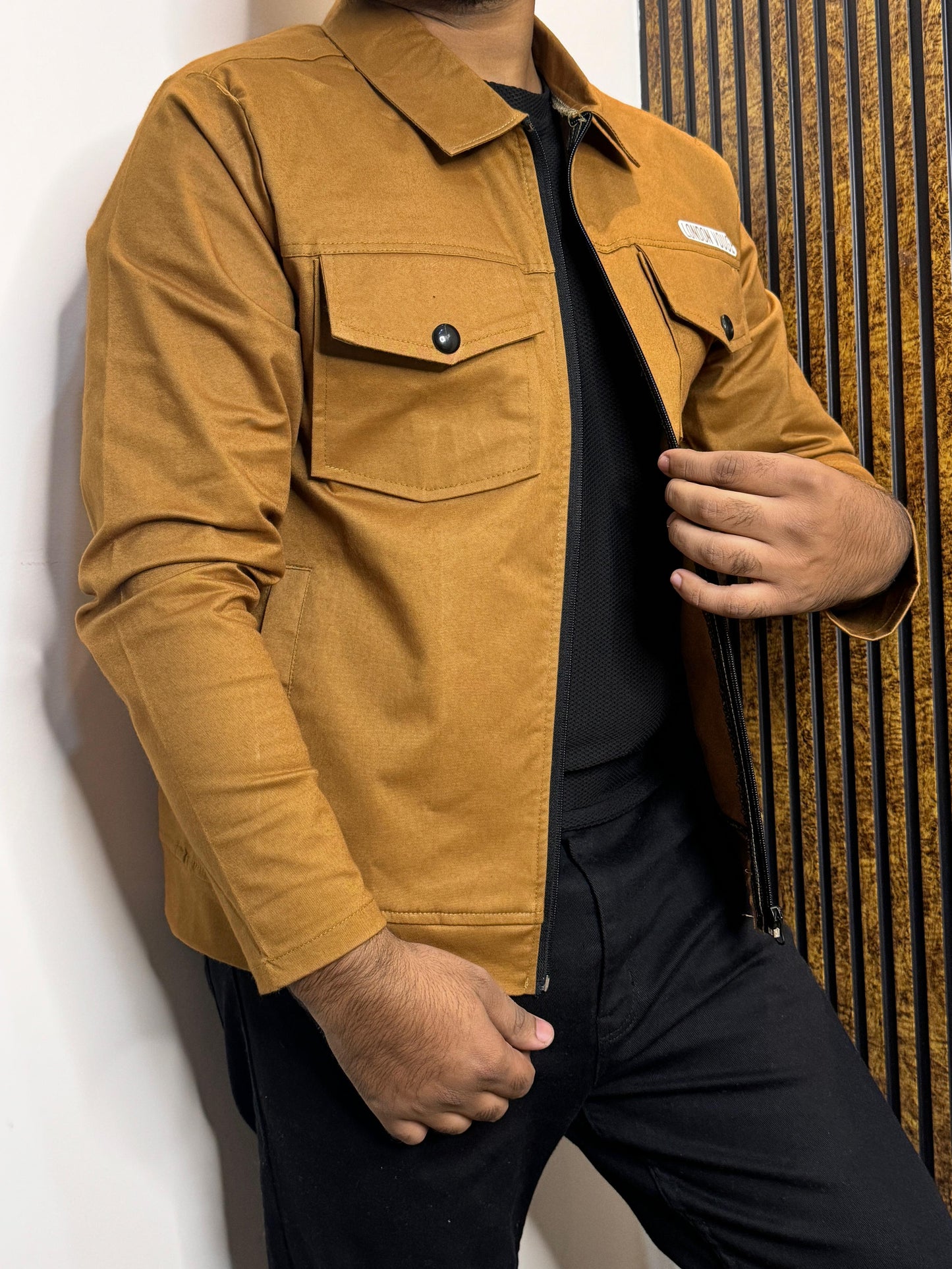 Premium Full Sleeves Cotton Jeans Mustard Jacket LV#FCJ01