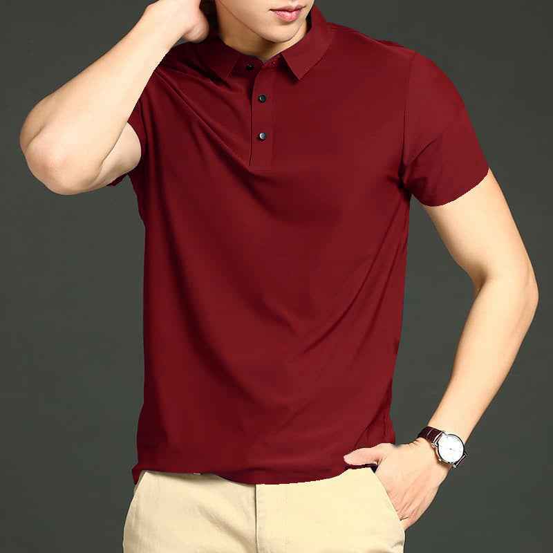 Men's Imported Red LV Seamless4 Way Lycra Shirt
