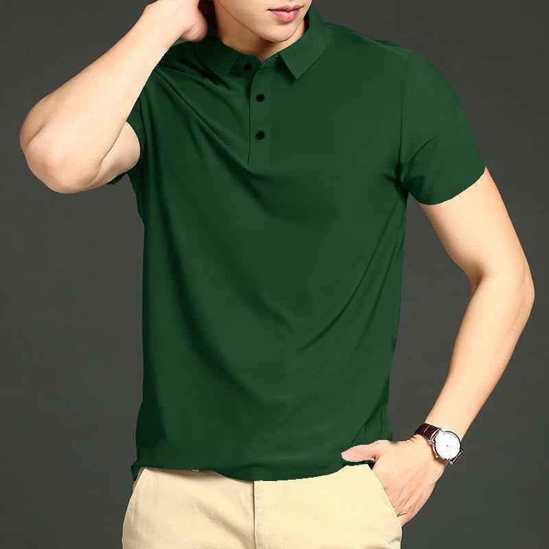 Men's Imported Grossy Green Seamless4 Way Lycra Shirt