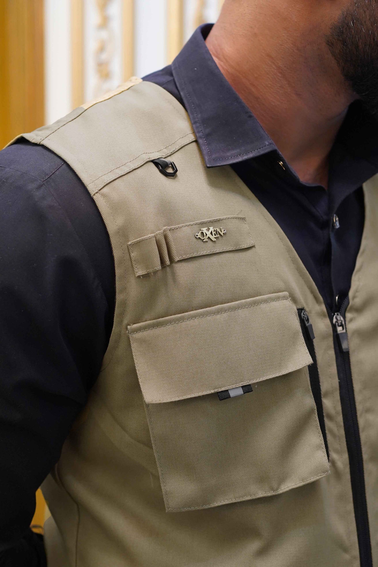 Premium Twill Cotton jeans Sidu Four Pocket Jacket Beige SDJkt-25