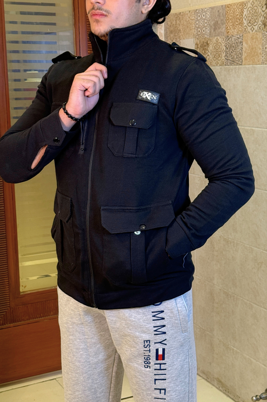 Premium Four Pocket Full Sleeve Black Jacket # 01