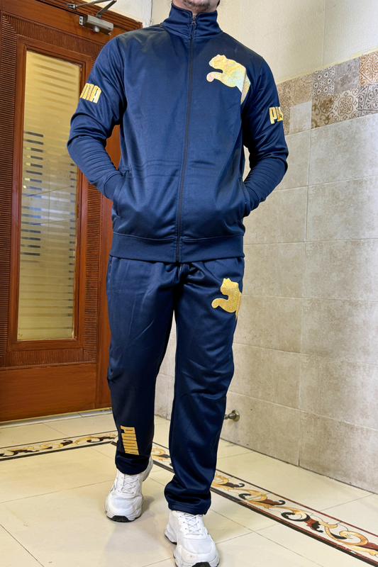PUMAA Fashion Tracksuit For Men-Dark Navy-LOC#0T15