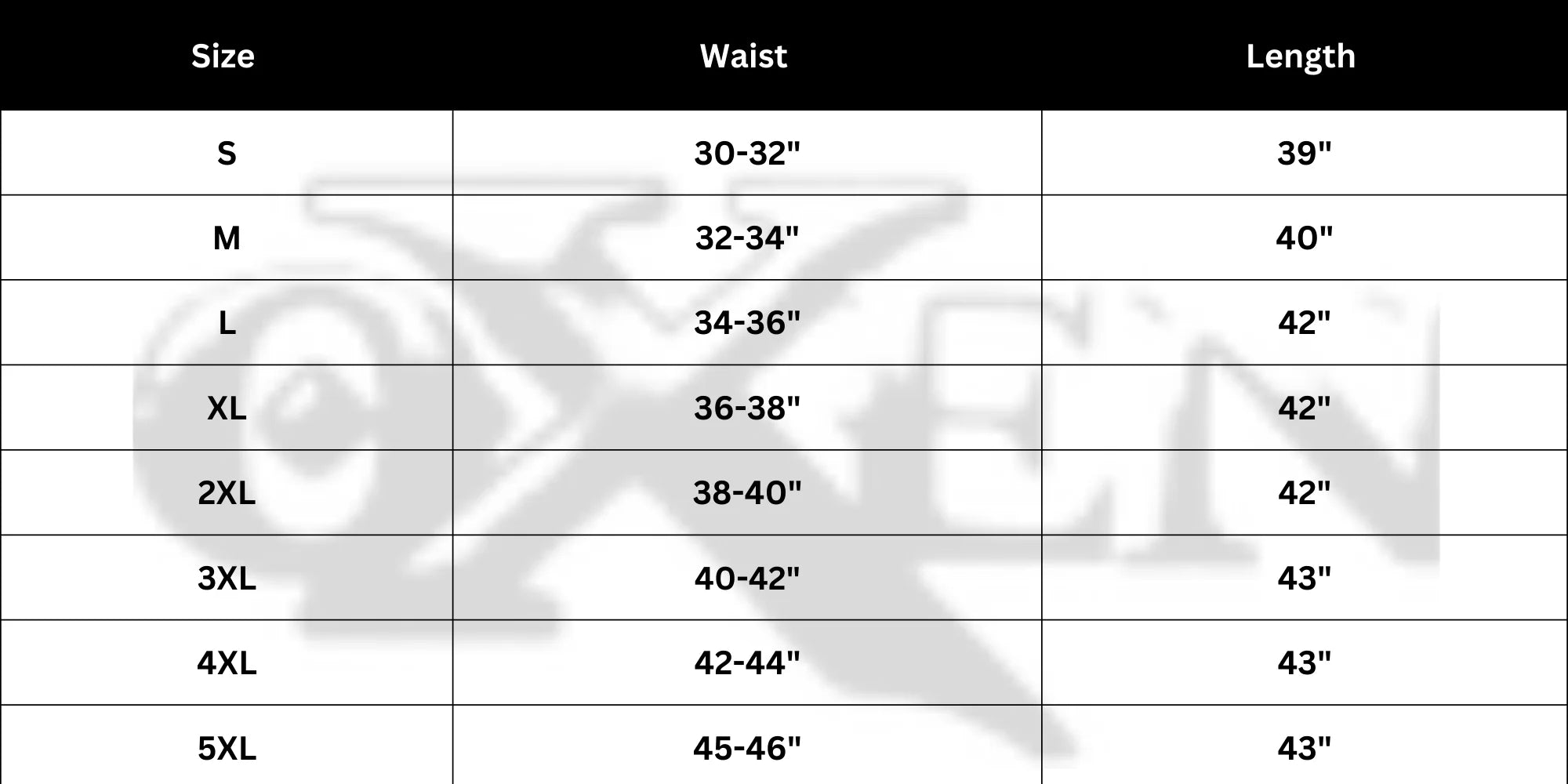Size Chart Guide