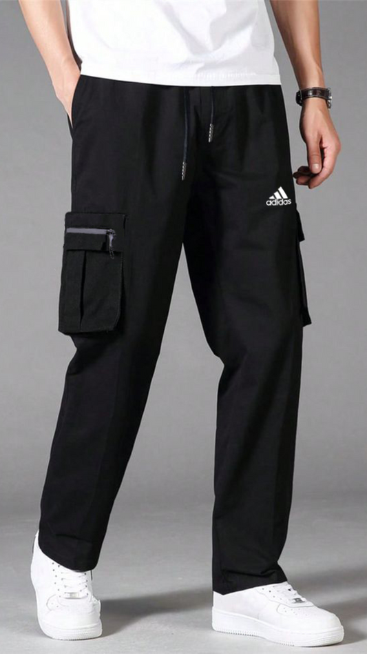 Men's Imported Adidas  Black Cargo Trouser