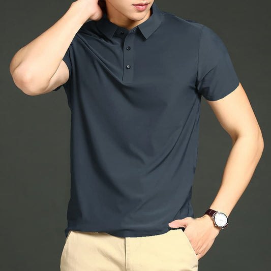 MEN'S IMPORTED DARK GRAY SEAMLESS4 WAY LYCRA SHIRT  DGS-2