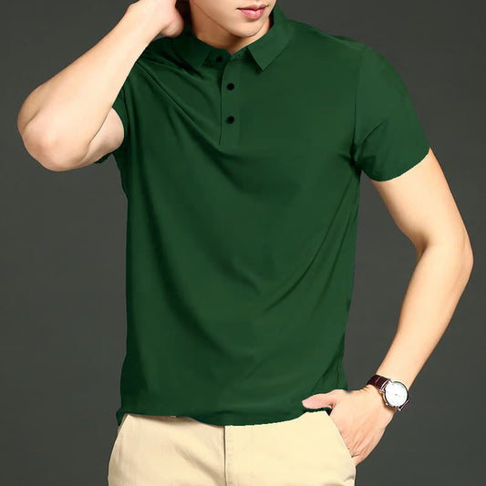 Men's Imported  Grossy Green Seamless4 Way Lycra Shirt